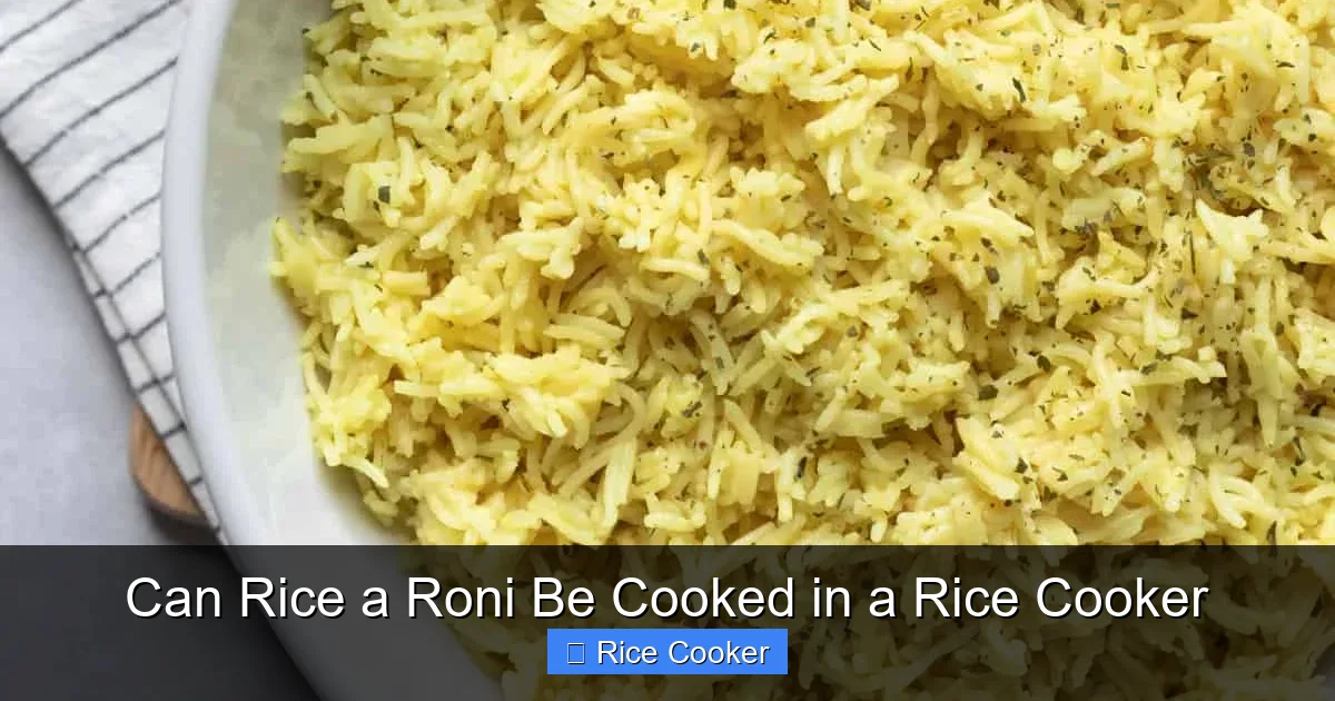Can Rice a Roni Be Cooked in a Rice Cooker