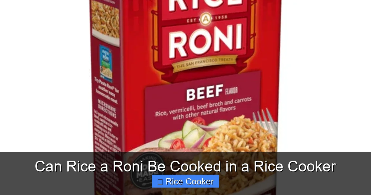 Can Rice a Roni Be Cooked in a Rice Cooker