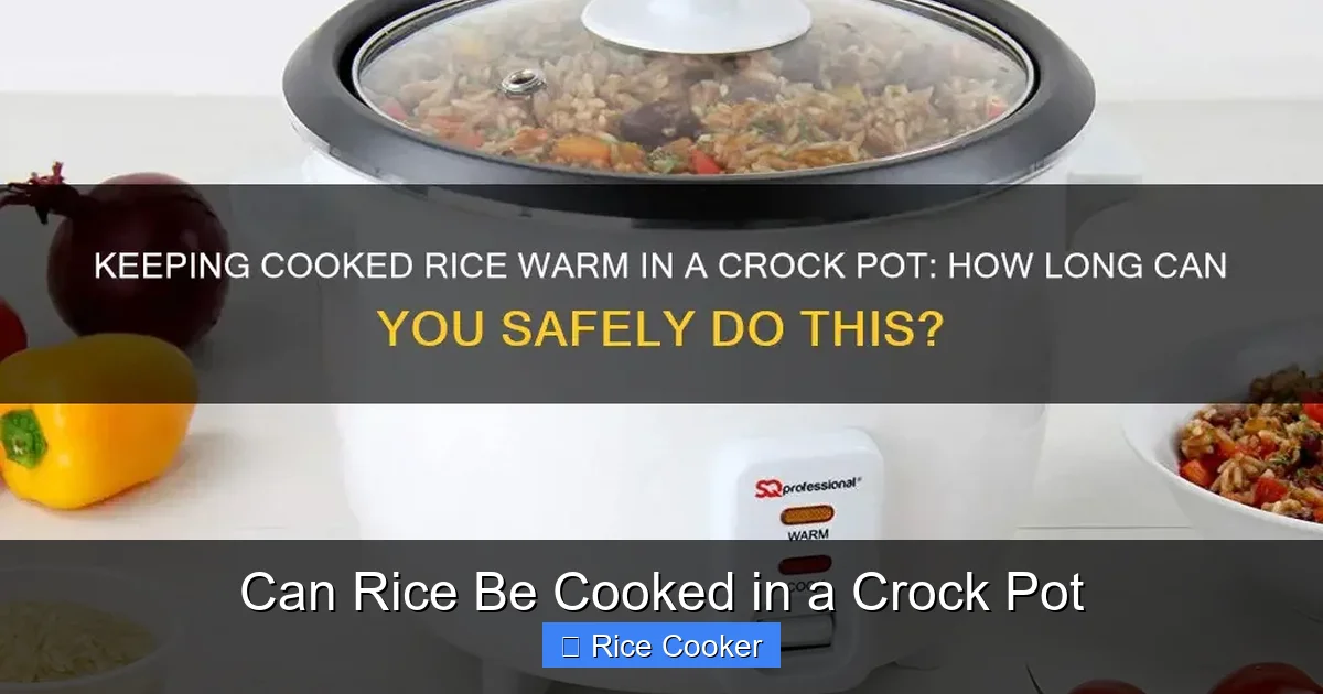 Can Rice Be Cooked in a Crock Pot