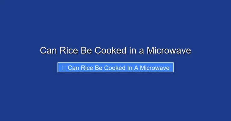 Can Rice Be Cooked in a Microwave