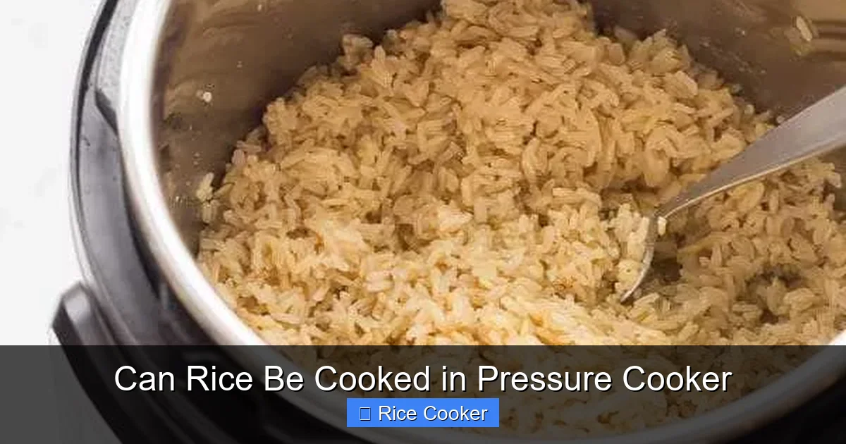 Can Rice Be Cooked in Pressure Cooker