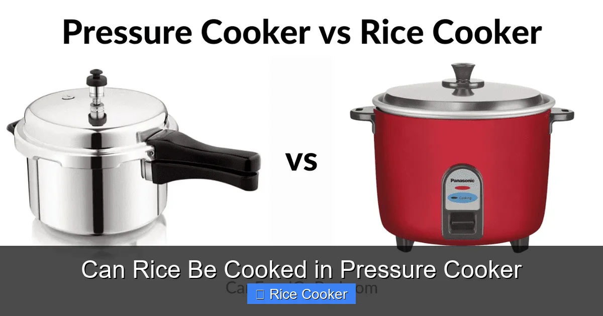 Can Rice Be Cooked in Pressure Cooker
