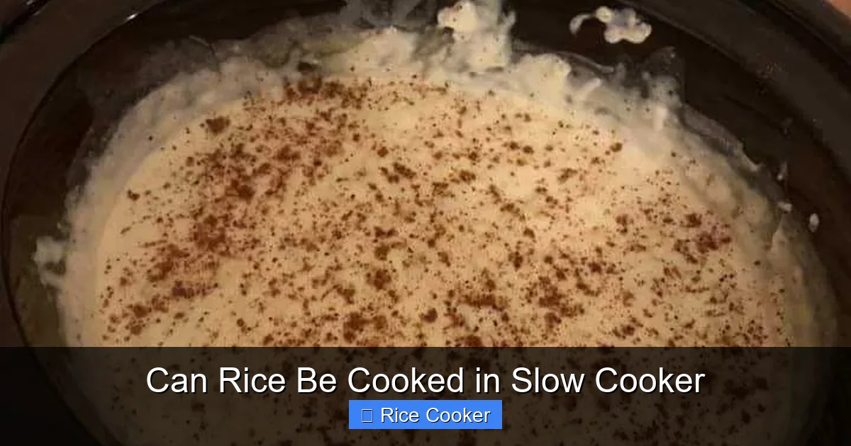Can Rice Be Cooked in Slow Cooker