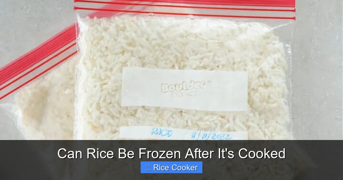 Can Rice Be Frozen After It's Cooked