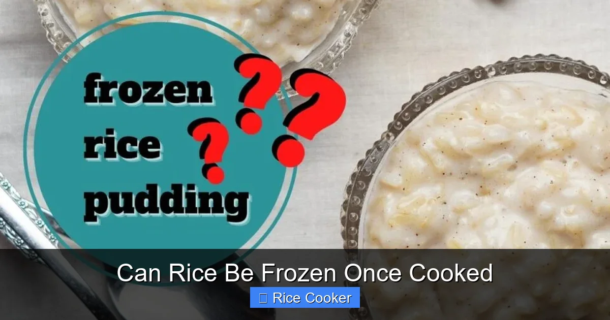 Can Rice Be Frozen Once Cooked