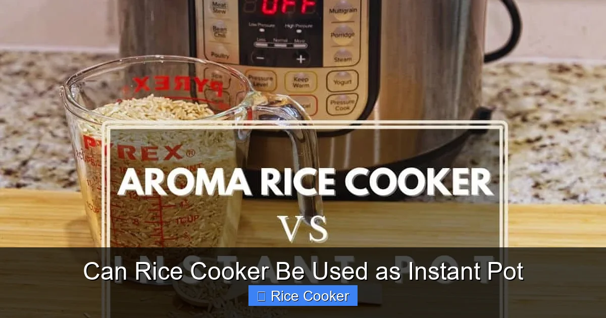 Can Rice Cooker Be Used as Instant Pot