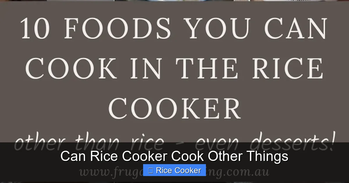 Can Rice Cooker Cook Other Things