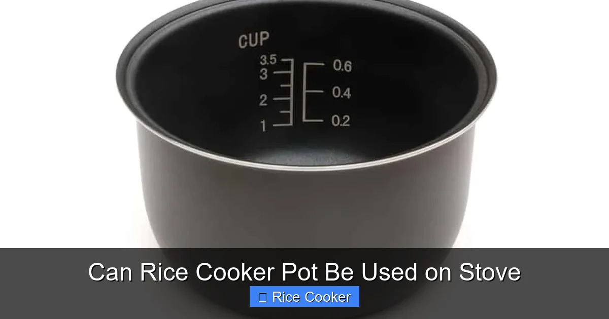 Can Rice Cooker Pot Be Used on Stove
