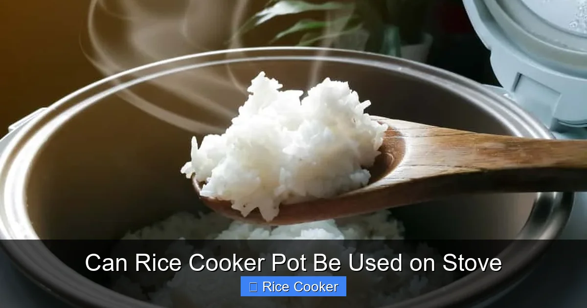 Can Rice Cooker Pot Be Used on Stove