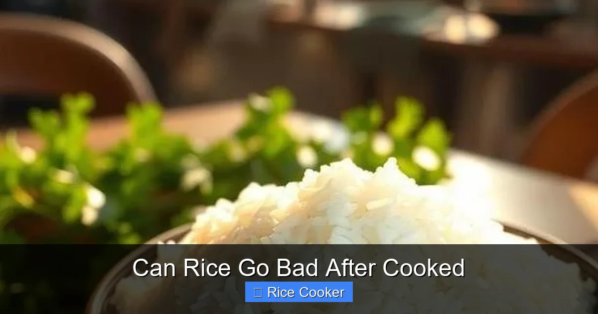 Can Rice Go Bad After Cooked