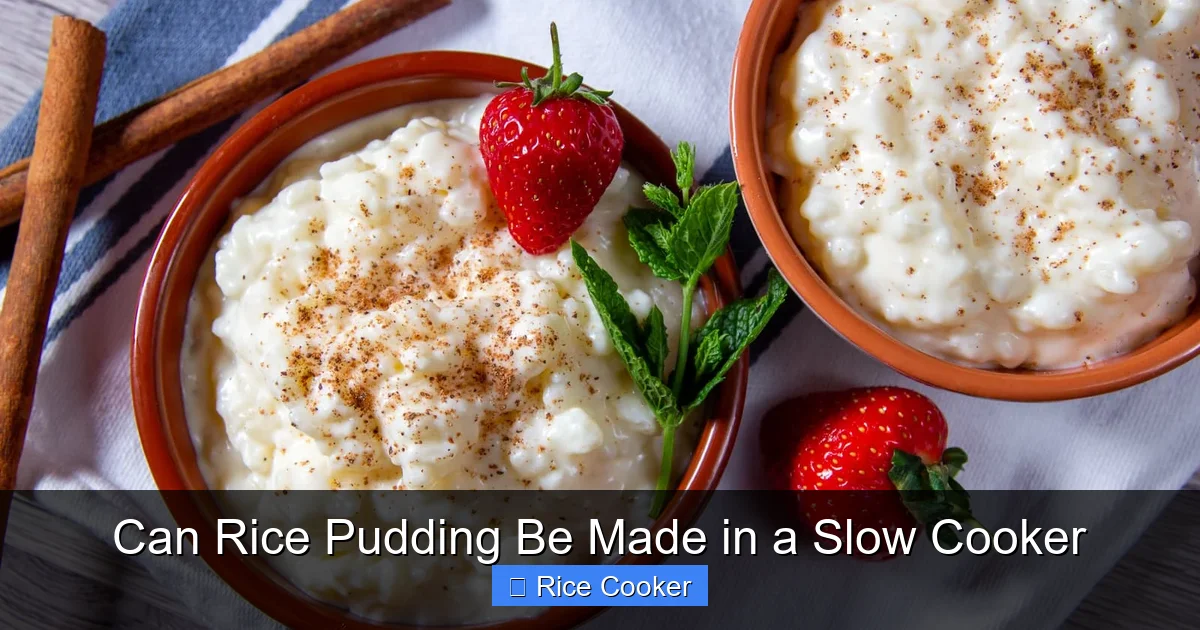 Can Rice Pudding Be Made in a Slow Cooker