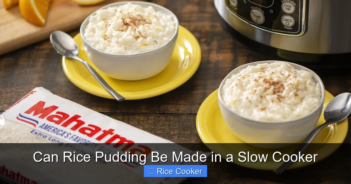 Can Rice Pudding Be Made in a Slow Cooker