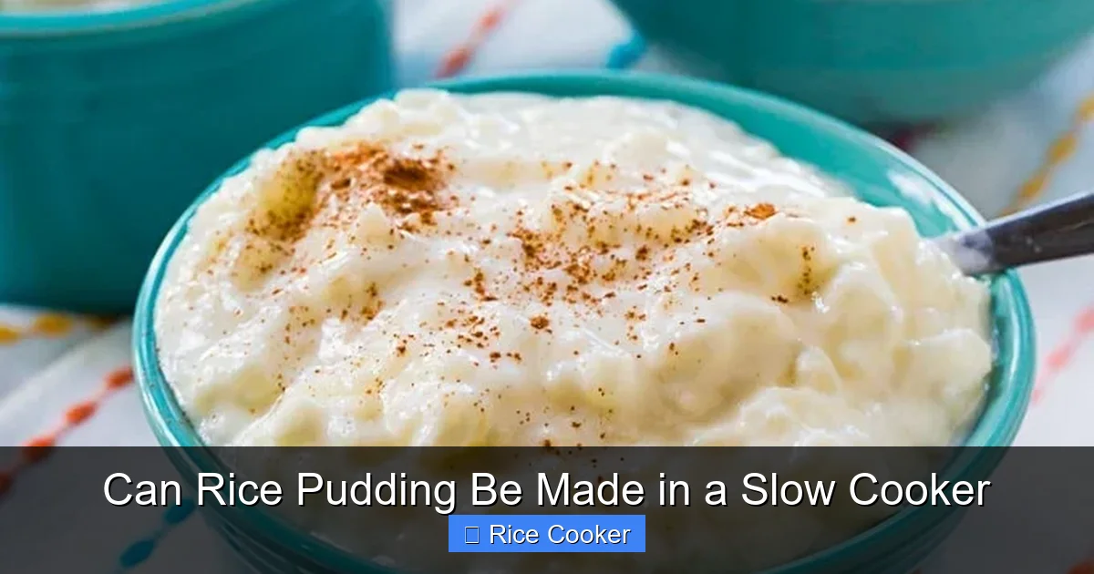 Can Rice Pudding Be Made in a Slow Cooker