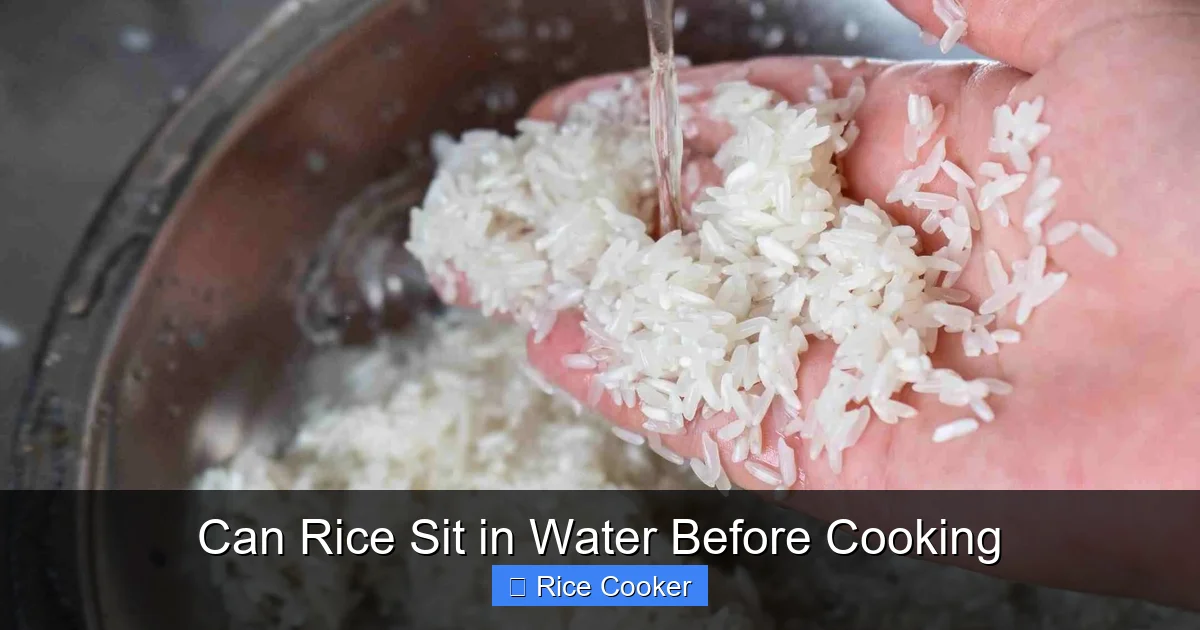 Can Rice Sit in Water Before Cooking
