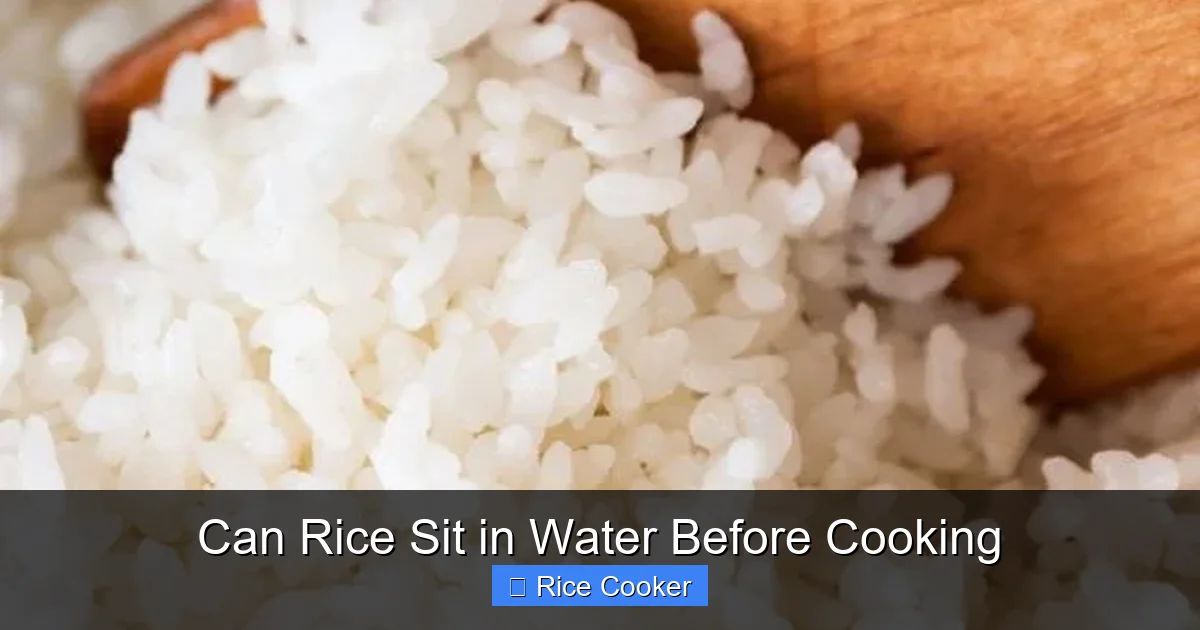 Can Rice Sit in Water Before Cooking