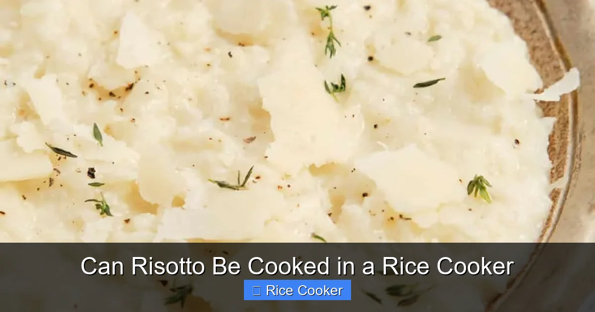 Can Risotto Be Cooked in a Rice Cooker