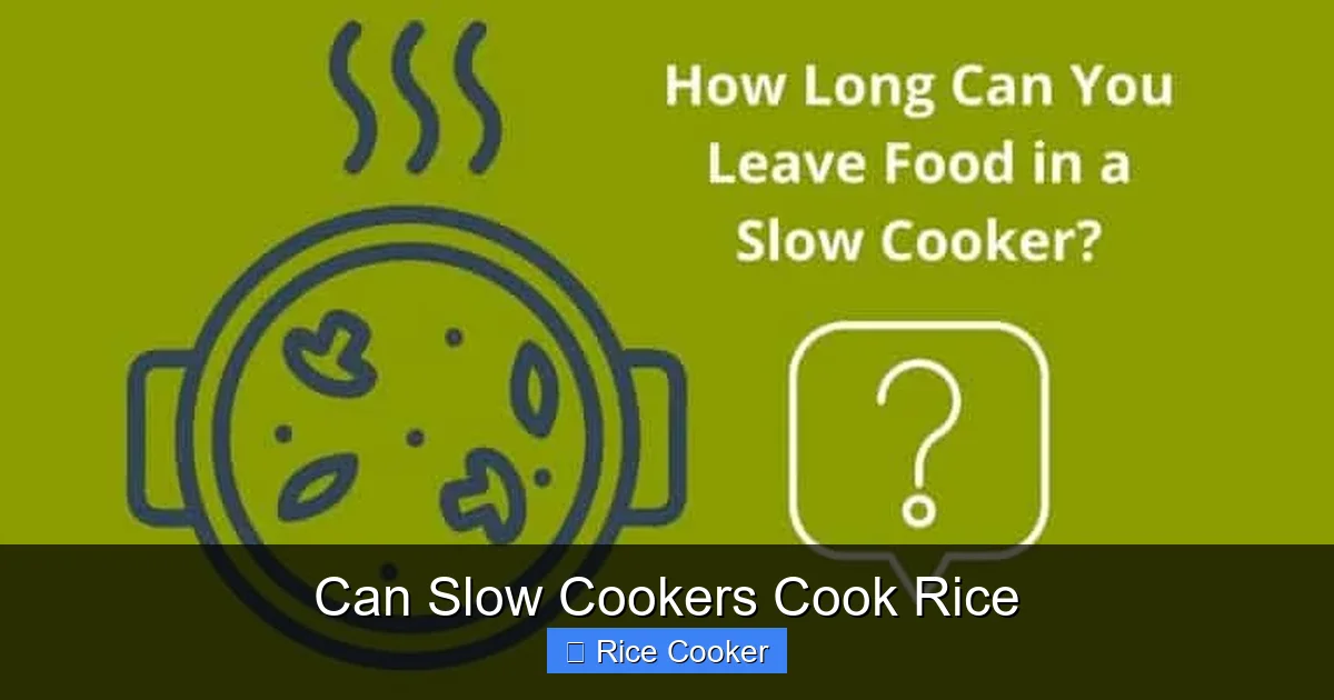 Can Slow Cookers Cook Rice