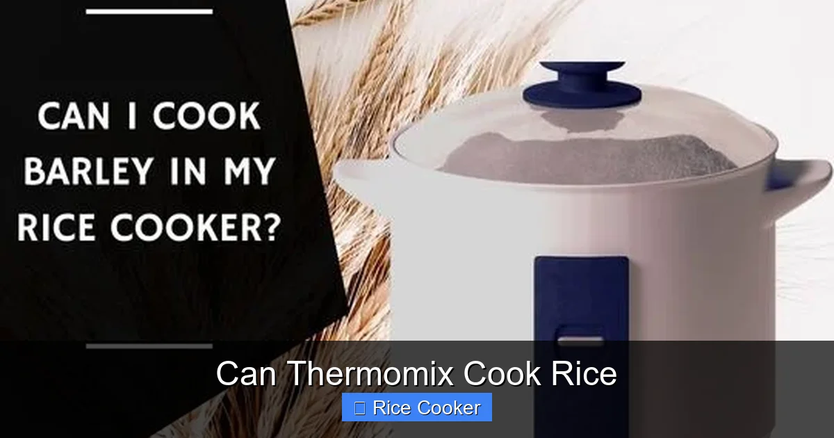Can Thermomix Cook Rice