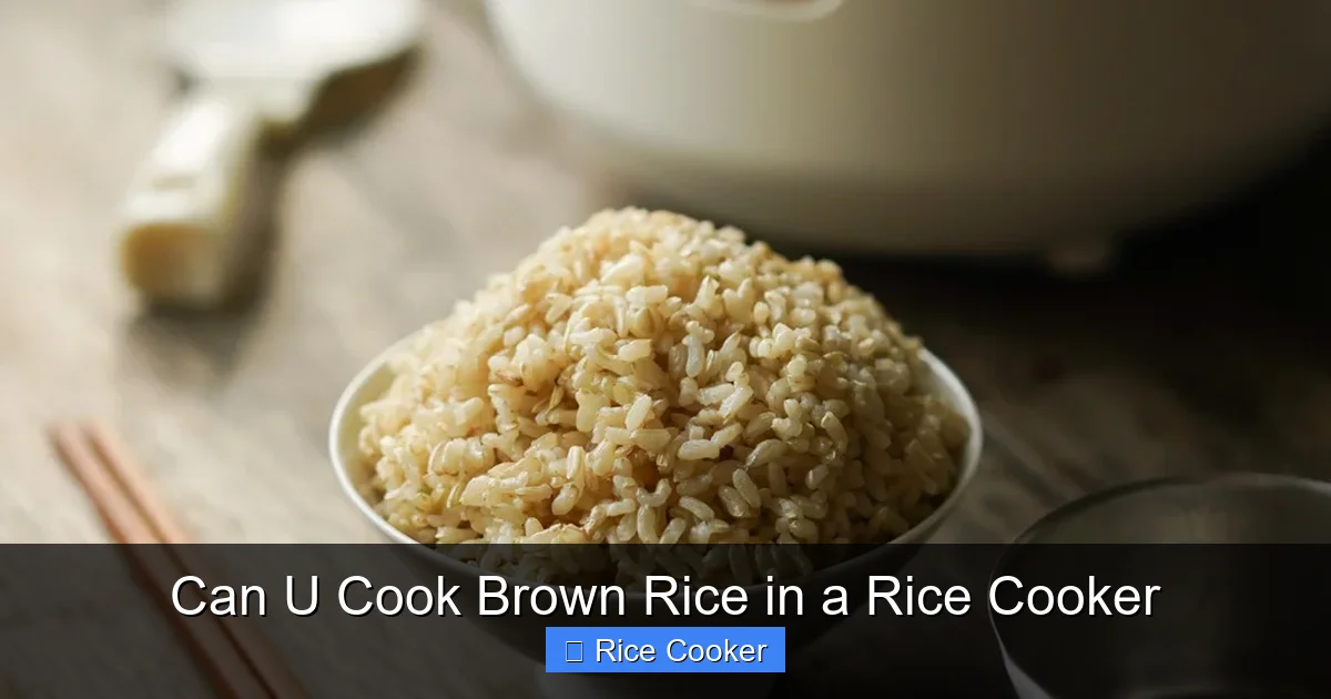 Can U Cook Brown Rice in a Rice Cooker