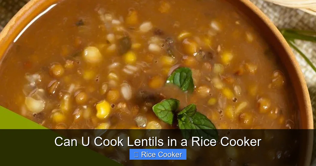 Can U Cook Lentils in a Rice Cooker