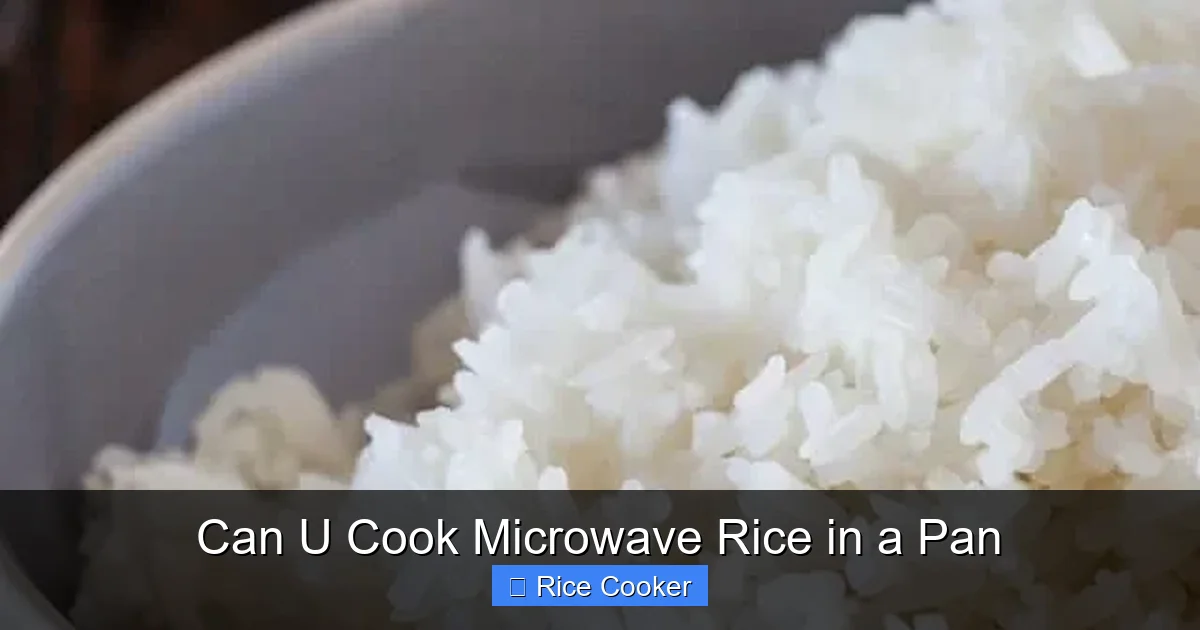 Can U Cook Microwave Rice in a Pan
