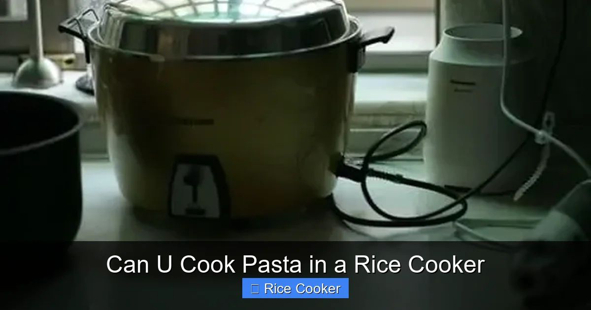 Can U Cook Pasta in a Rice Cooker