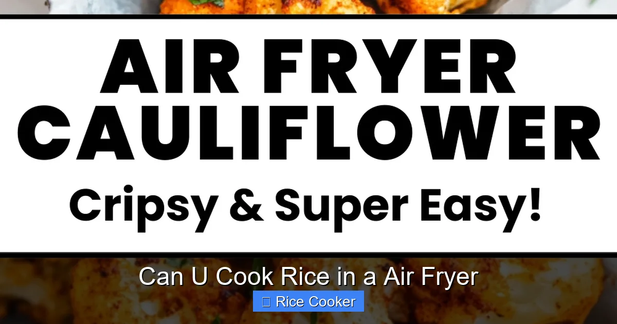 Can U Cook Rice in a Air Fryer