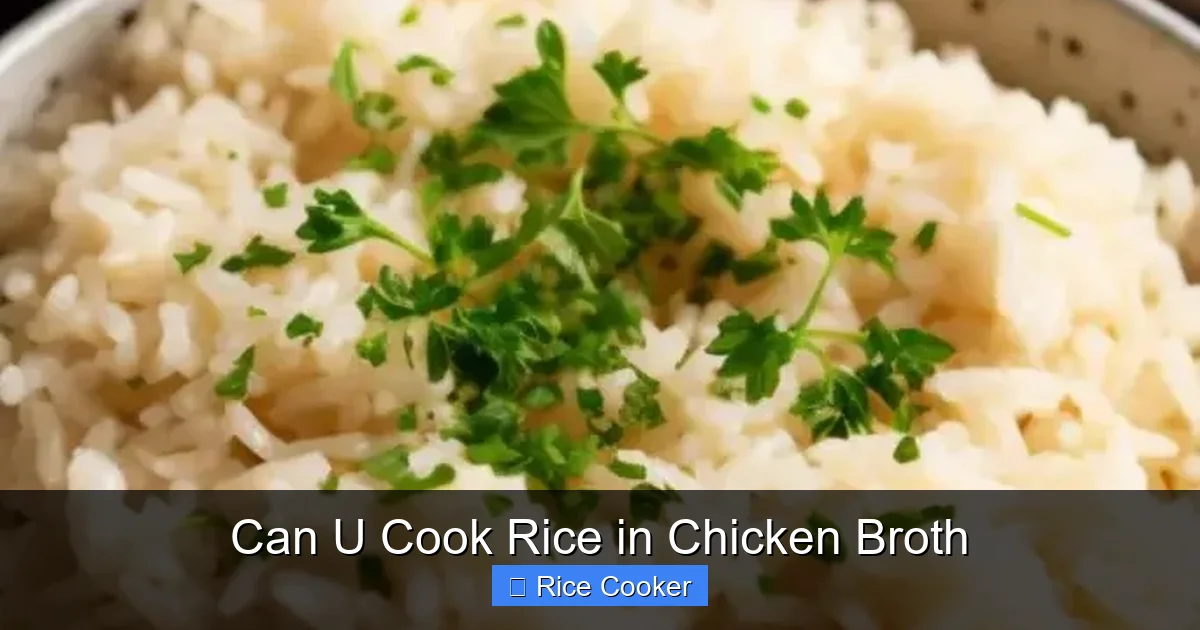 Can U Cook Rice in Chicken Broth