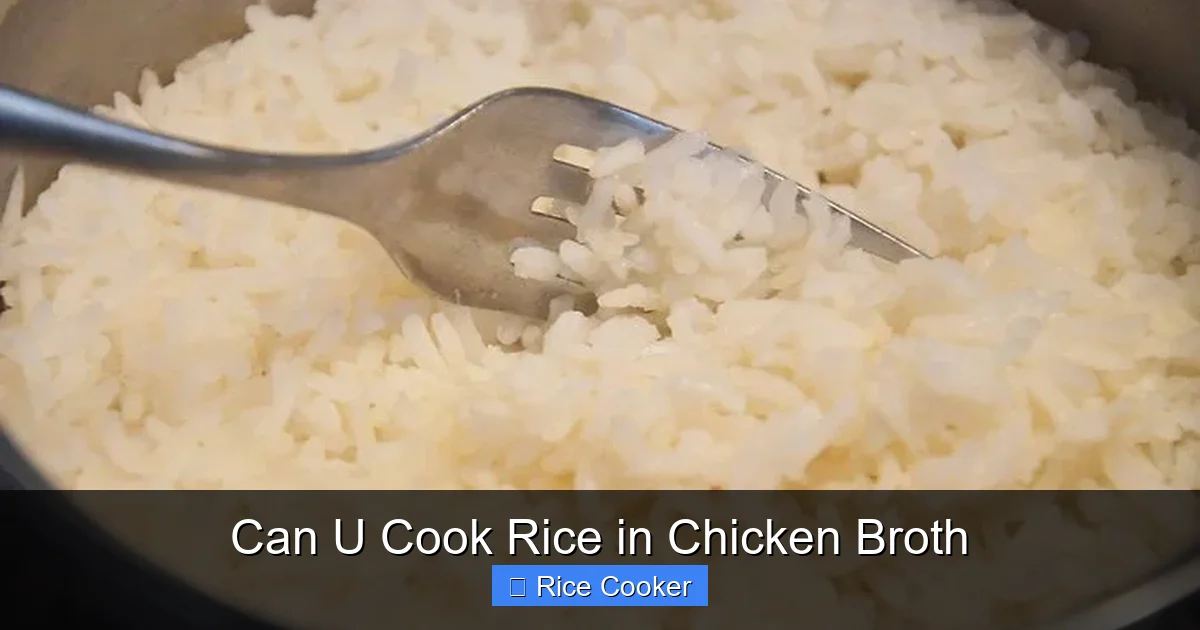 Can U Cook Rice in Chicken Broth