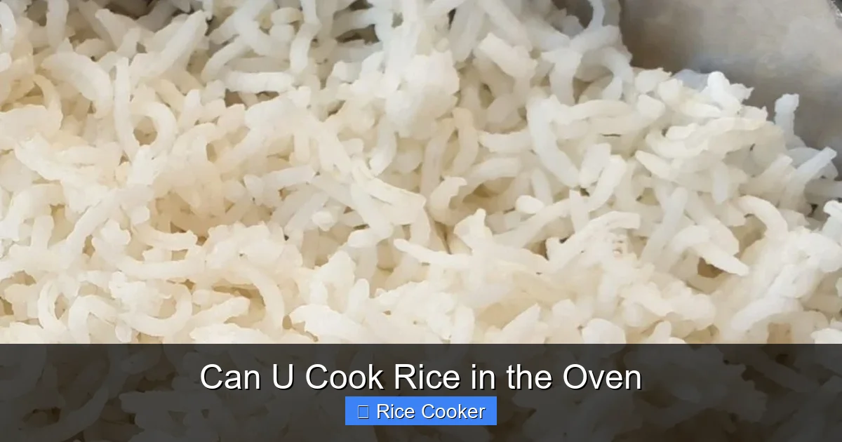 Can U Cook Rice in the Oven