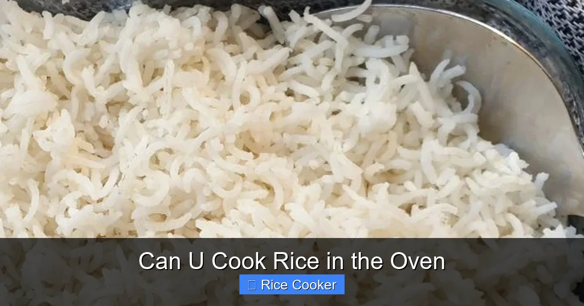 Can U Cook Rice in the Oven