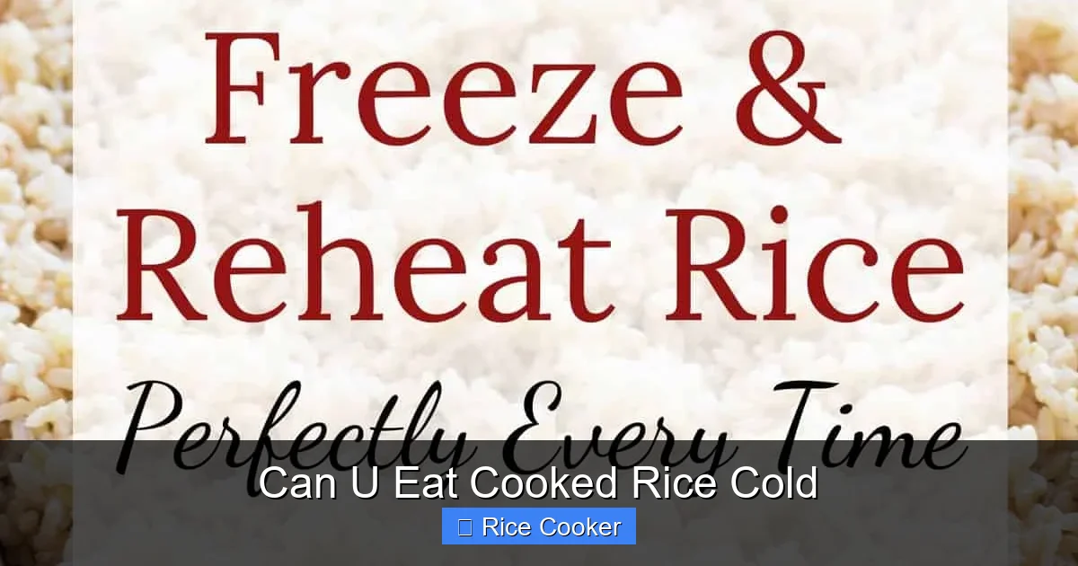 Can U Eat Cooked Rice Cold