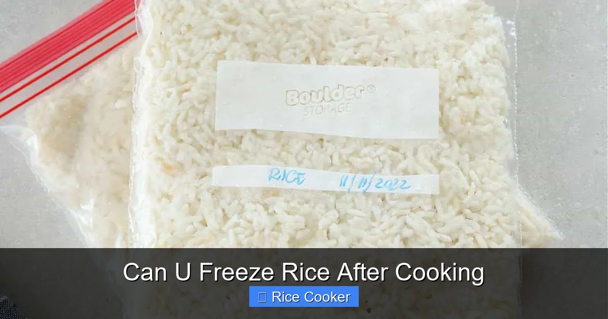 Can U Freeze Rice After Cooking