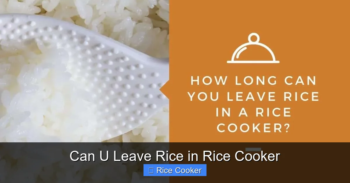 Can U Leave Rice in Rice Cooker