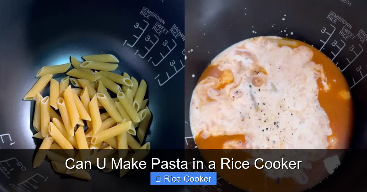 Can U Make Pasta in a Rice Cooker