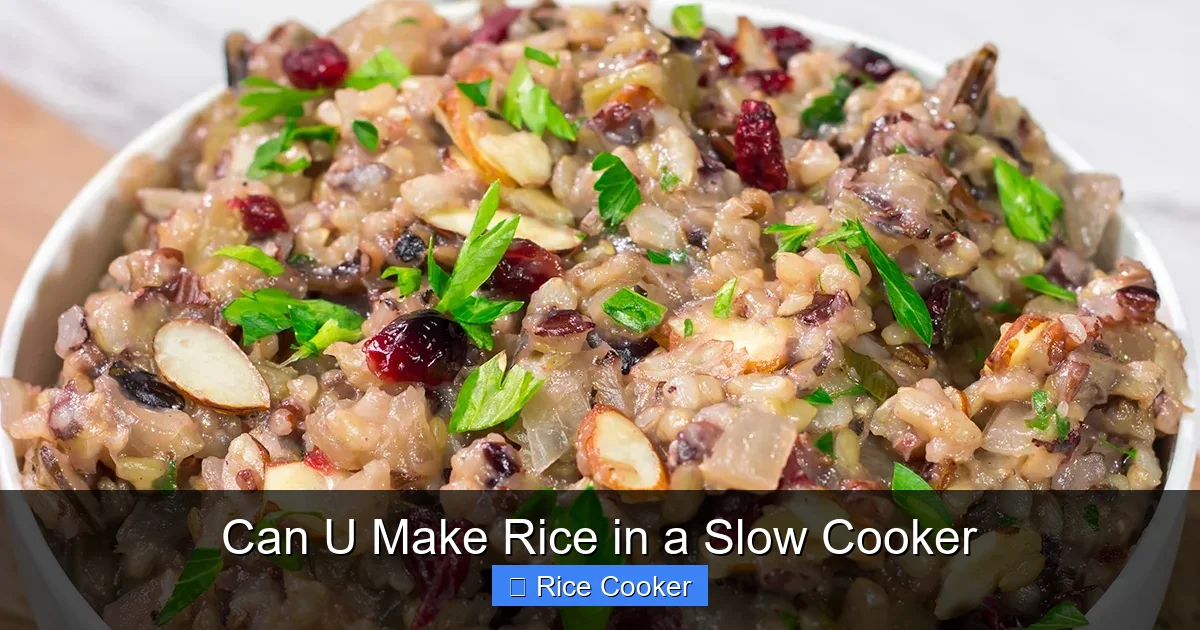 Can U Make Rice in a Slow Cooker