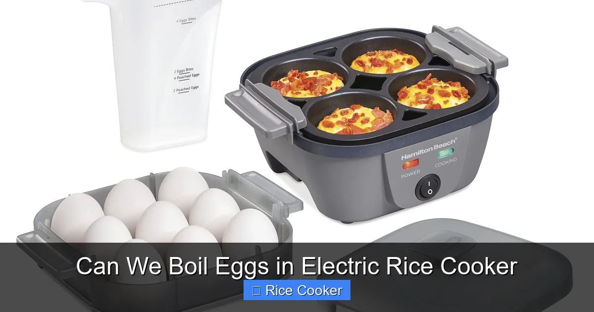 Can We Boil Eggs in Electric Rice Cooker
