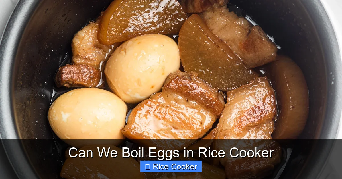 Can We Boil Eggs in Rice Cooker