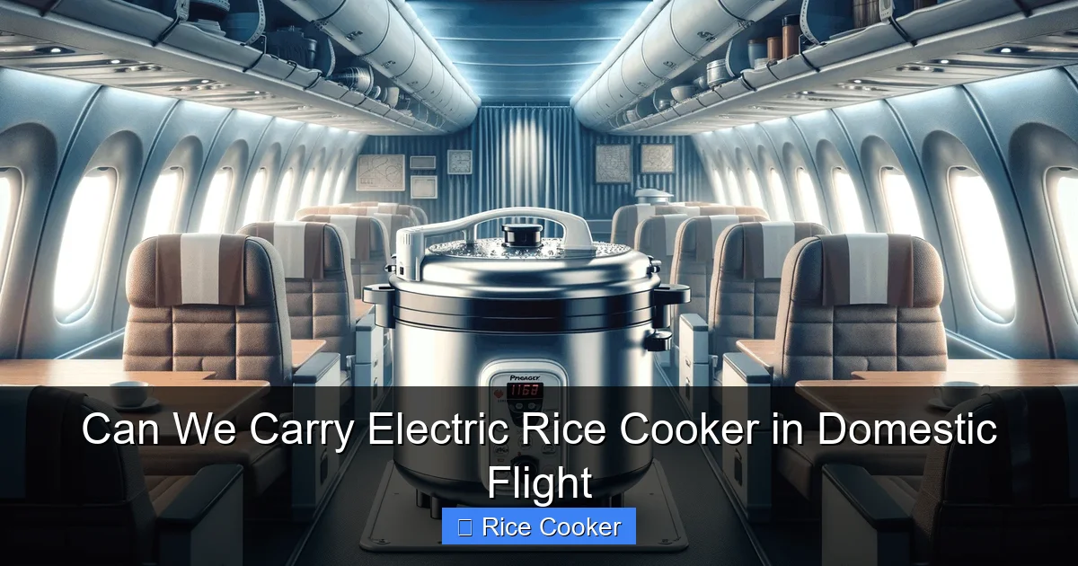Can We Carry Electric Rice Cooker in Domestic Flight