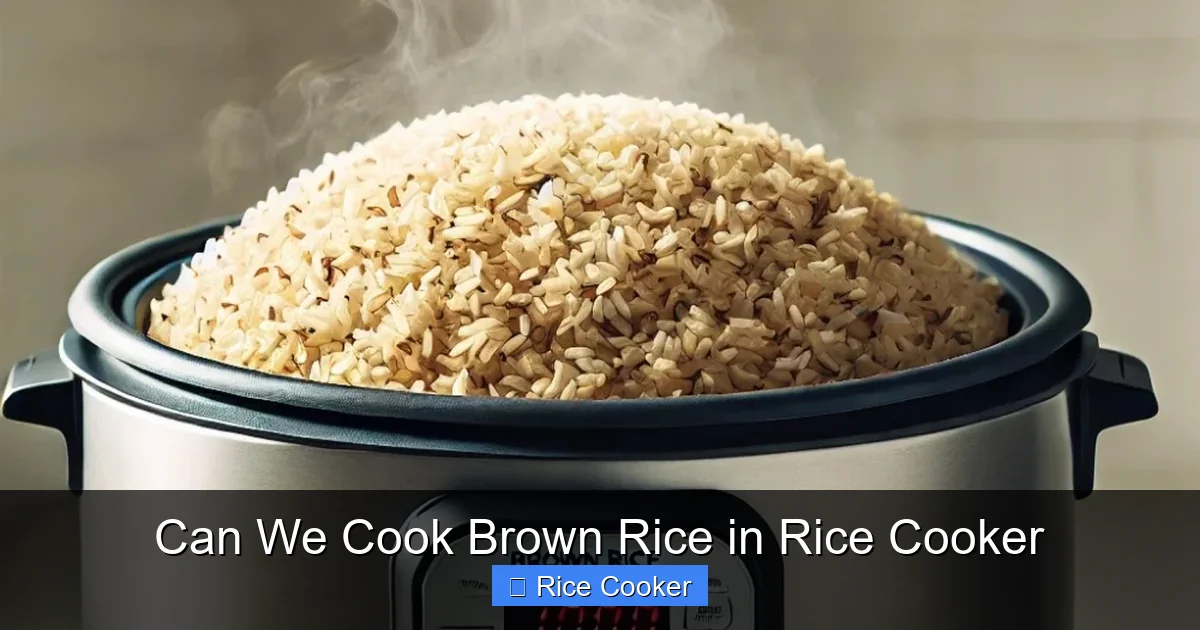 Can We Cook Brown Rice in Rice Cooker