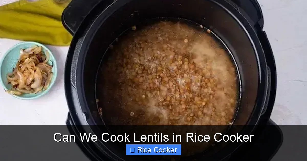 Can We Cook Lentils in Rice Cooker