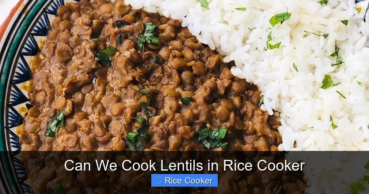 Can We Cook Lentils in Rice Cooker