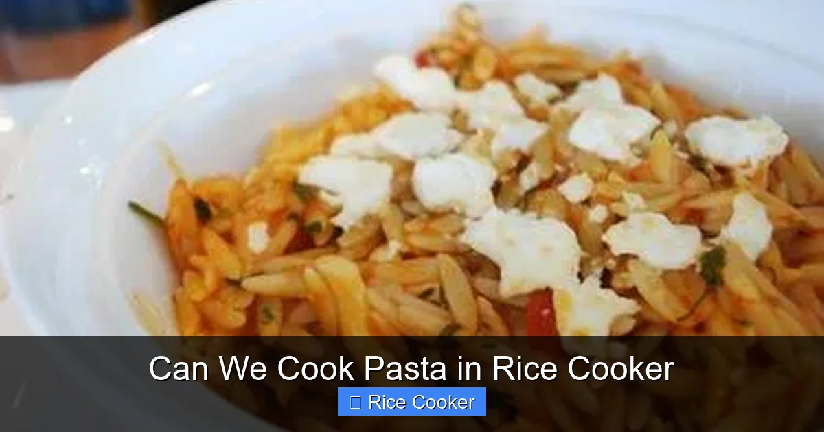 Can We Cook Pasta in Rice Cooker