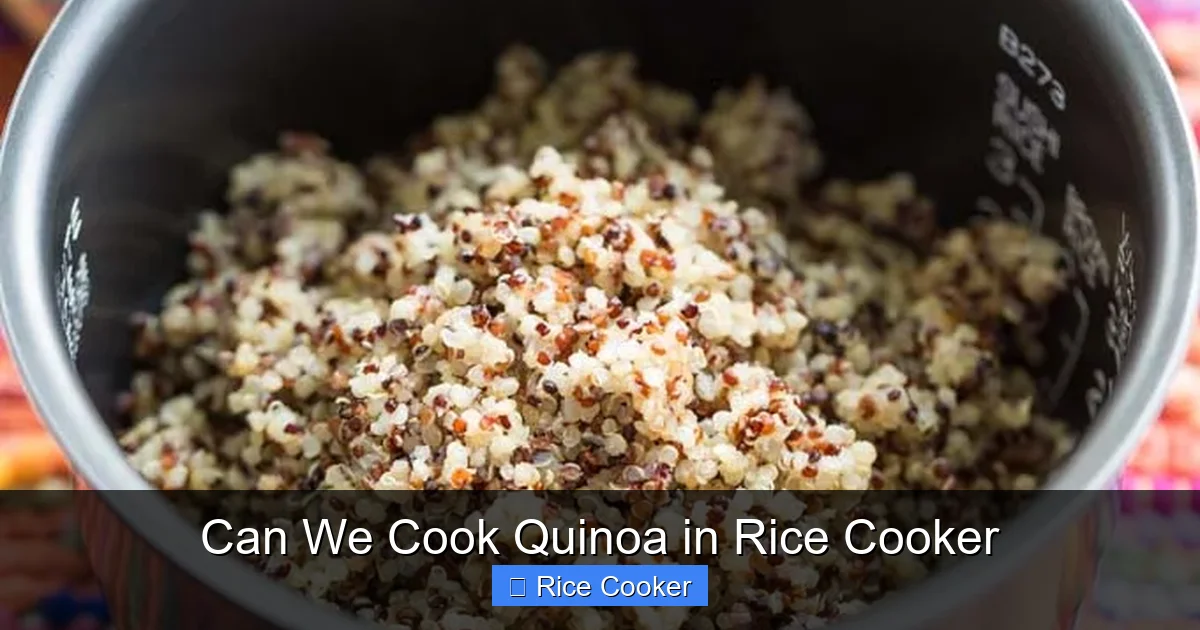 Can We Cook Quinoa in Rice Cooker