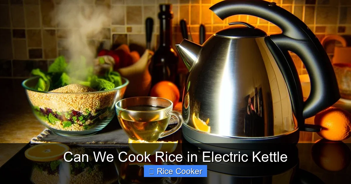 Can We Cook Rice in Electric Kettle