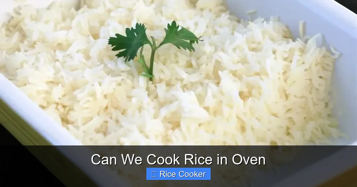 Can We Cook Rice in Oven