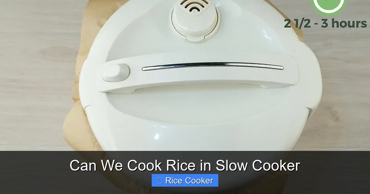 Can We Cook Rice in Slow Cooker