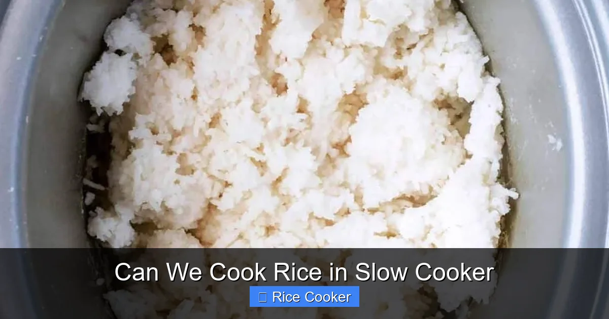 Can We Cook Rice in Slow Cooker
