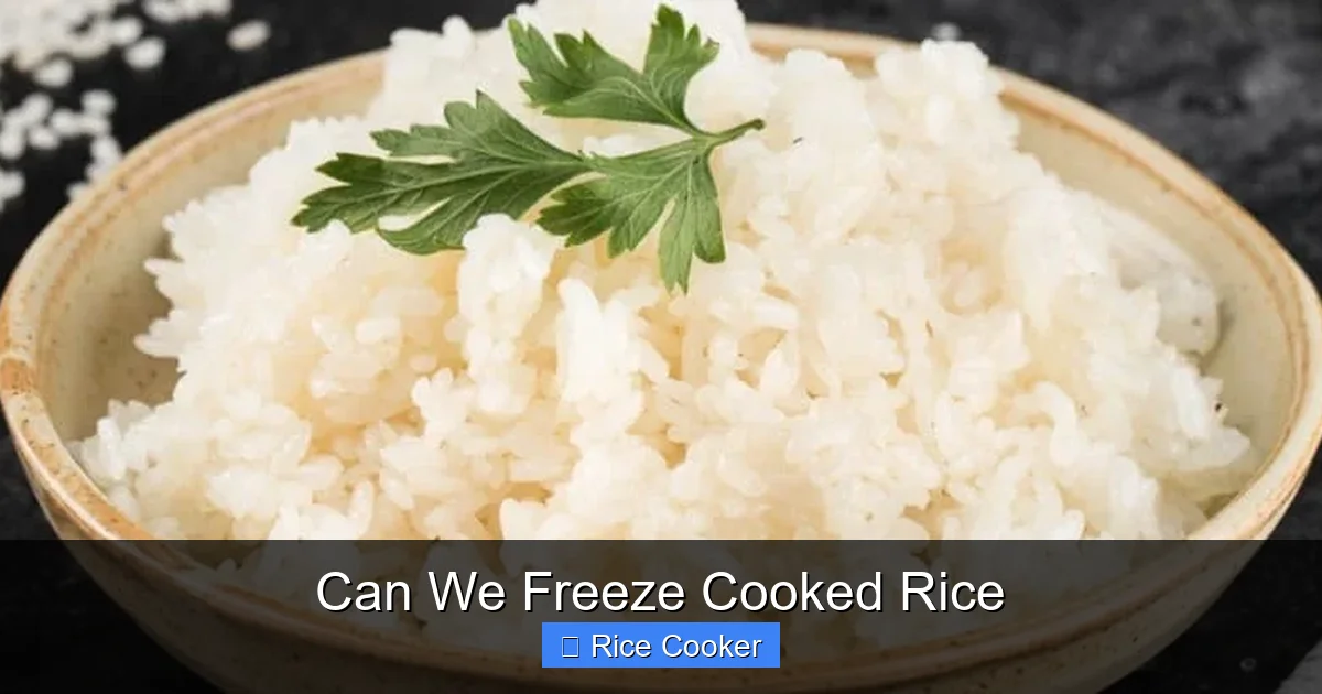 Can We Freeze Cooked Rice