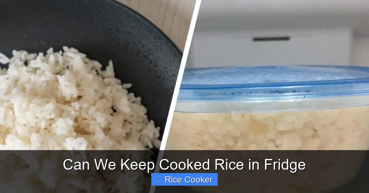 Can We Keep Cooked Rice in Fridge